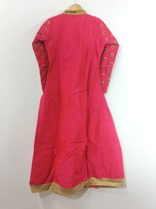 Pink &amp; Navy Ethnic Skirt Kurta Set (Women's)