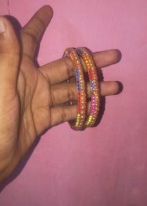 Colorful Beaded Bangles (Set of 2)