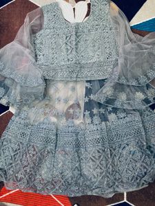 Designer Bajirao Mastani Dress Grey Colour