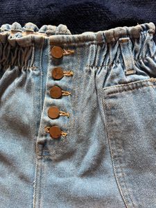 High-Waisted Denim Jeans