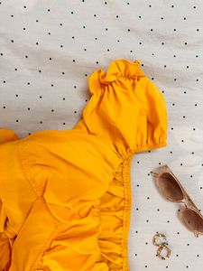 yellow crop top