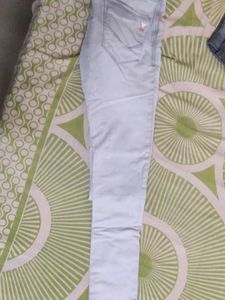 Men&#39;s Grey White Classic Jeans