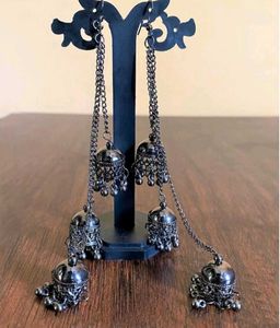 Long Tessle Jhumka Earrings