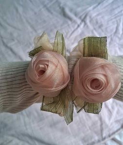 Pink Rose Scrunchies