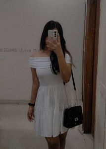 Newme White Off Shoulder Dress