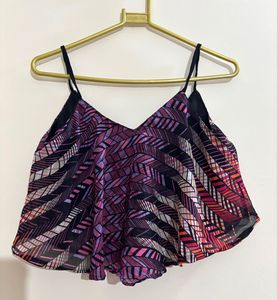 2 Set Of Floral Ruched &amp; Strap Top