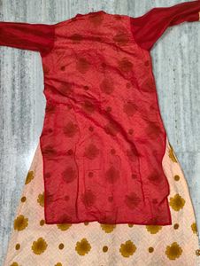 Embroidered Red &amp; Pink Salwar Kameez