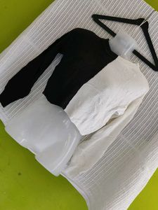 Two-Tone Long Sleeve Top