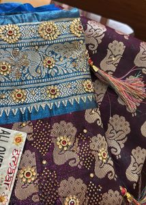 Elegant Purple Banarasi Saree