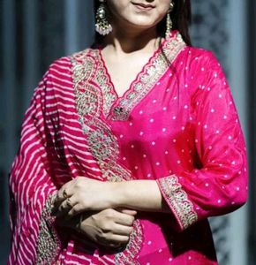 Pink Printed Kurta Set