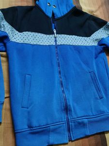 Men&#39;s Blue &amp; Black Casual Hoodie