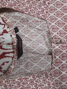 Rangmanch Maroon &amp; White Straight Kurti