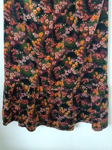 Indo Western Long Floral Print Skirt