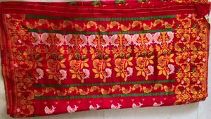 Red elegant women Saree