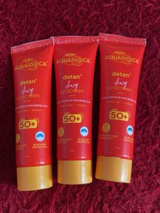 Detan Dewy Sunscreen 3 Tube Aqualogica