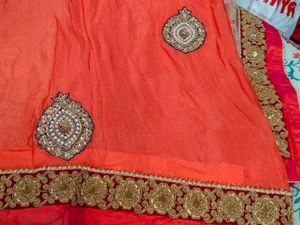 Embroidered Saree with Blouse