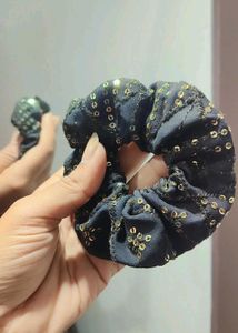 cute black scrunchies