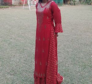 Red Anarkali  Dress