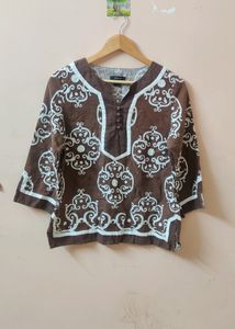 Korean Brown Traditional Top
