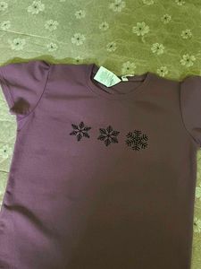 Purple Snowflake Tee