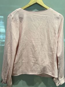 Elegant Pink Wrap Top