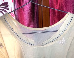 Attractive Kurta With Plazo Having Net Lace