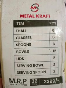 Metal Kraft 36-Piece Dinner Set