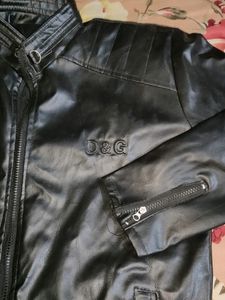 Dolce &amp; Gabbana (PREMIUM BRANDED) 1st Copy Black Leather Jacket