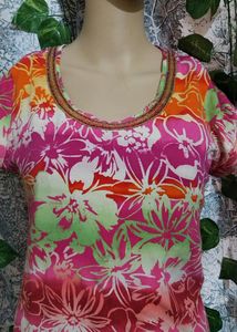 Caribbean Joe Petite Batik T-SHIRT
