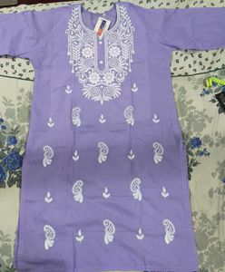 Lavender Embroidered Kurta