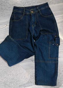 Dark Blue Cargo Jeans
