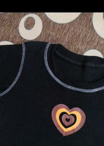 Heart Print Trendy Top