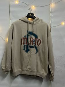 Graphic Print Beige Hoodie