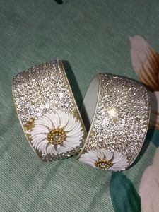 Sparkling Flower Bangles