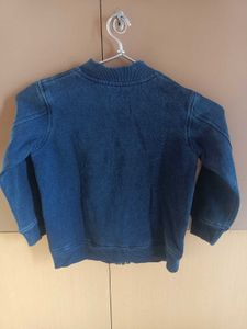 Branded Boy's Denim Jacket with Zip