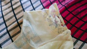 Vintage Yellow Floral Dress Gown