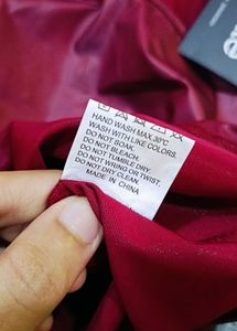Burgundy Leather Tank Top(S)