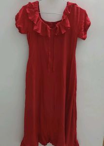 Red Ruffled Dress
