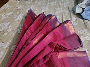Elegant Pink &amp; Blue Saree