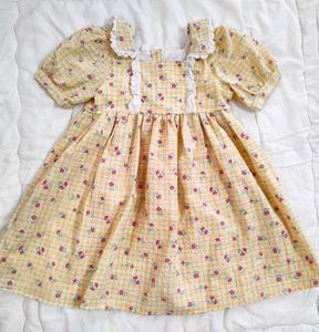 Floral Checkered Dress