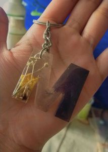 Resin Initial Keychain - Letter M