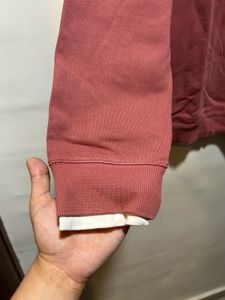 Dusty Rose Layered Neck Sweatshirt