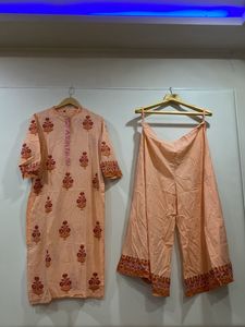 Very Trendy Casual Wear Kurti And Plazo Set