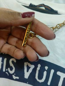 Luxury Louis Vuitton Graphic Tee With Chains