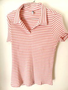 Striped Polo Top