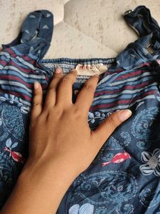 Bombay Paisley Navy Blue Tiered Dress