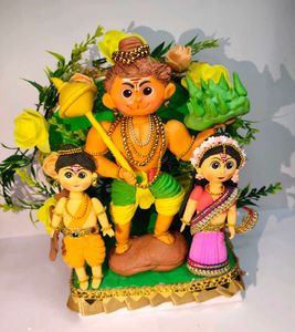 Handcrafted Hanuman Clay Figurine