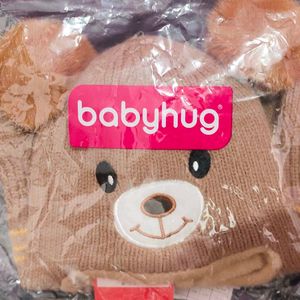 Adorable Bear Beanie with Pom Poms