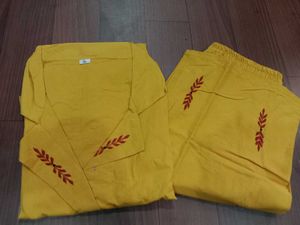 Pure Cotton Yellow Co Ord