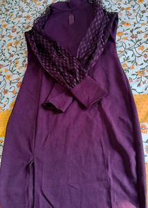 Elegant Purple Midi Dress